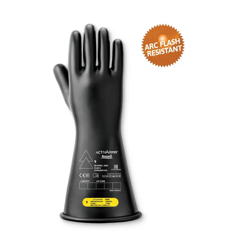 Ansell Electrician E018B zwt 17000V, maat 9