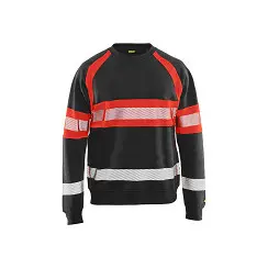 Blåkläder 3359 Sweater Zwart/Rood