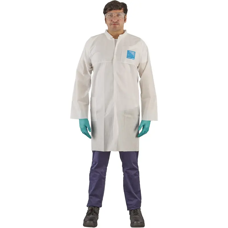 [26610205] Ansell AlphaTec 1500 Plus laboratoriumjas, model 204 L-130 cm