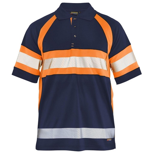 [28091300] Blåkläder 3338 Poloshirt Marineblauw/Oranje