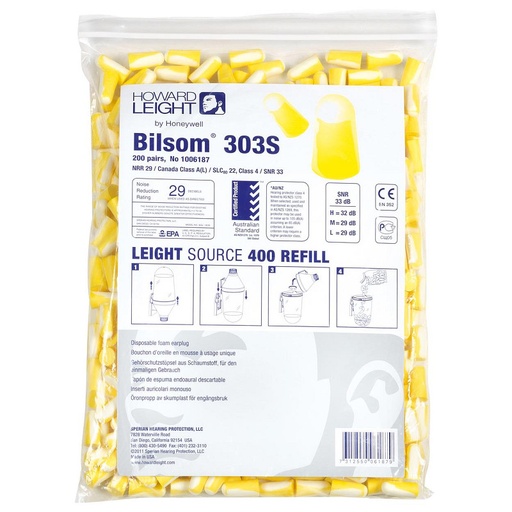 [31610065] Howard Leight Bilsom 303S oordoppen navulling à 200 paar