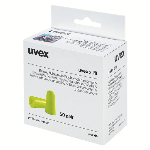 [31720700] uvex x-fit  oordop, 50 paar in minidispenser