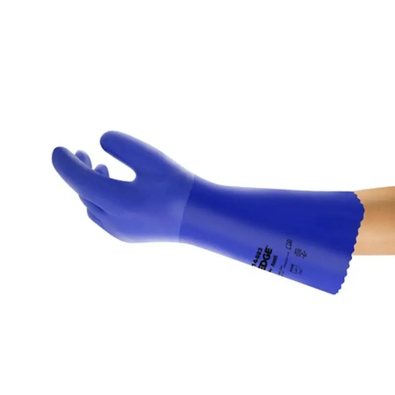 [19025108] Ansell Edge 14-663 blauw PVC maat 8